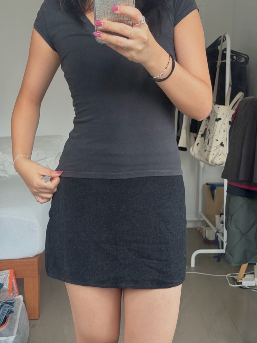 princess polly classic black selby mini skirt